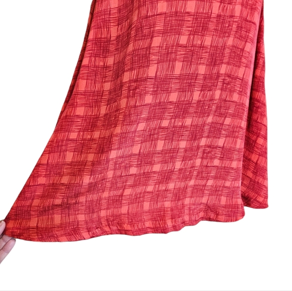ANTHRO Girls From Savoy Red Goji Plaid Silk Sleeveless Dress Size 4 - Picture 6 of 15